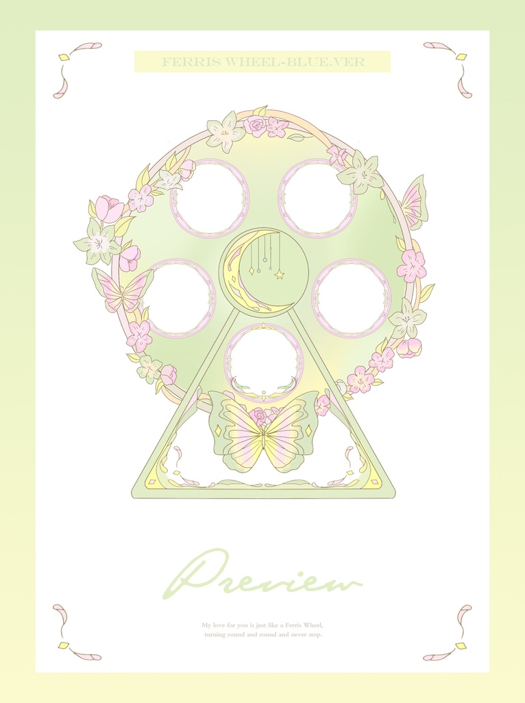 【受注生産】「月光観覧車」アクリルフレームスタンド