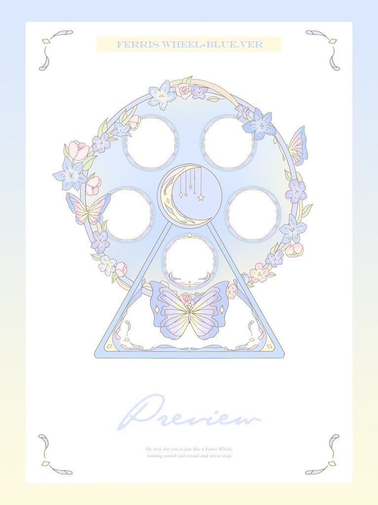 【受注生産】「月光観覧車」アクリルフレームスタンド