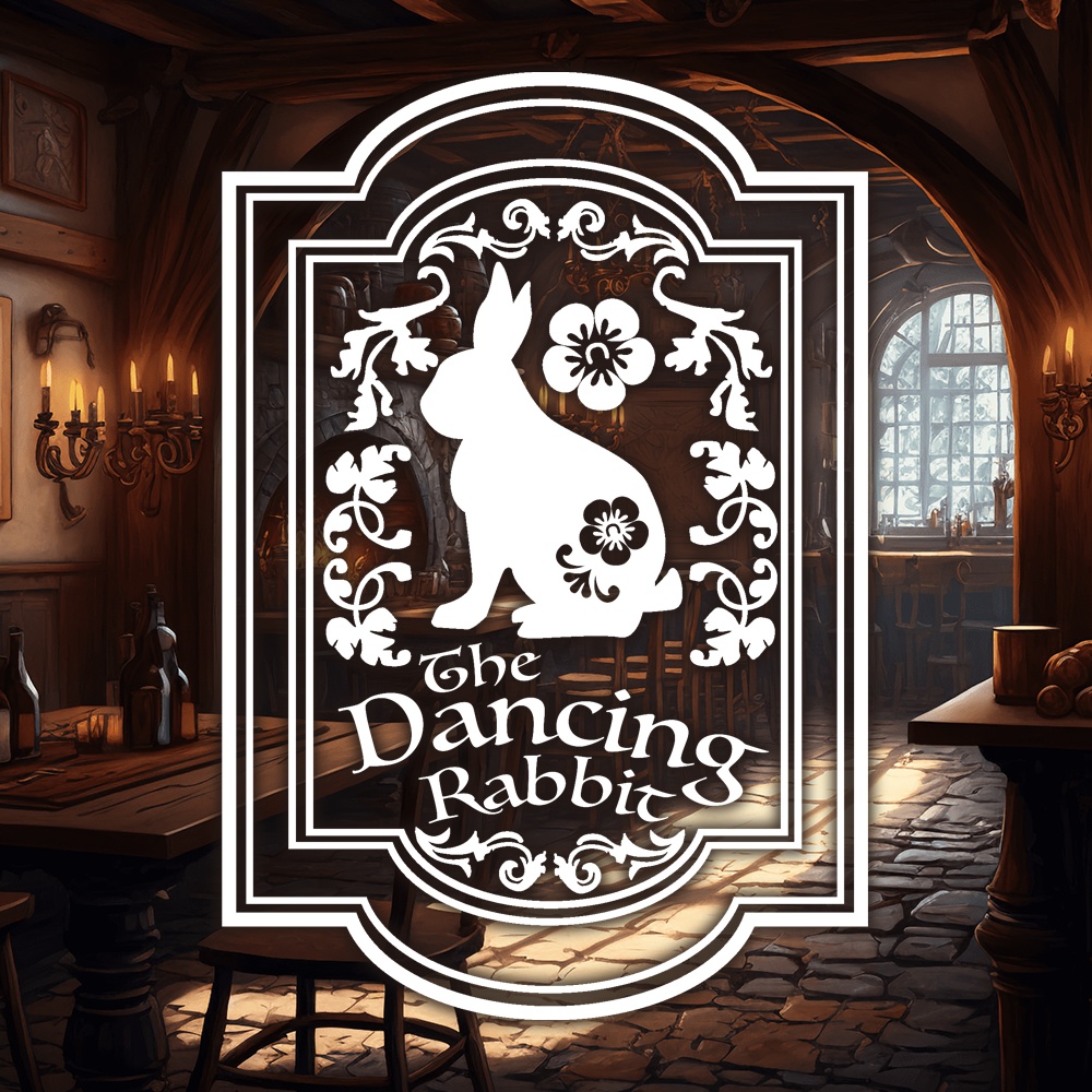 踊る野うさぎ亭看板