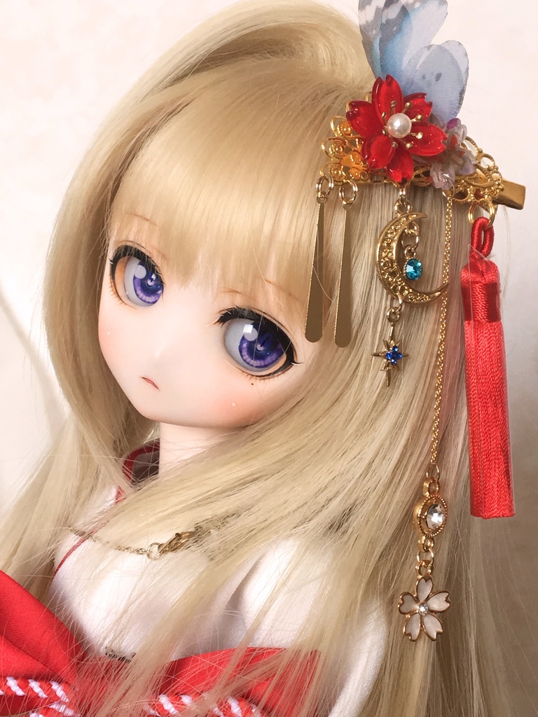 【 卯月の髪飾り】 紅