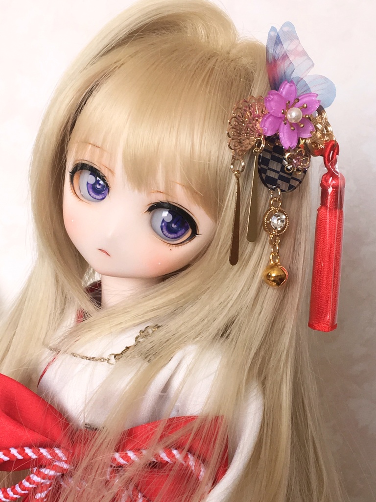 【 卯月の髪飾り】 紫