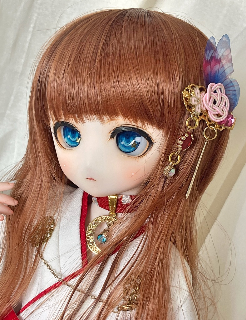 【 皐月の髪飾り 】mini 紅