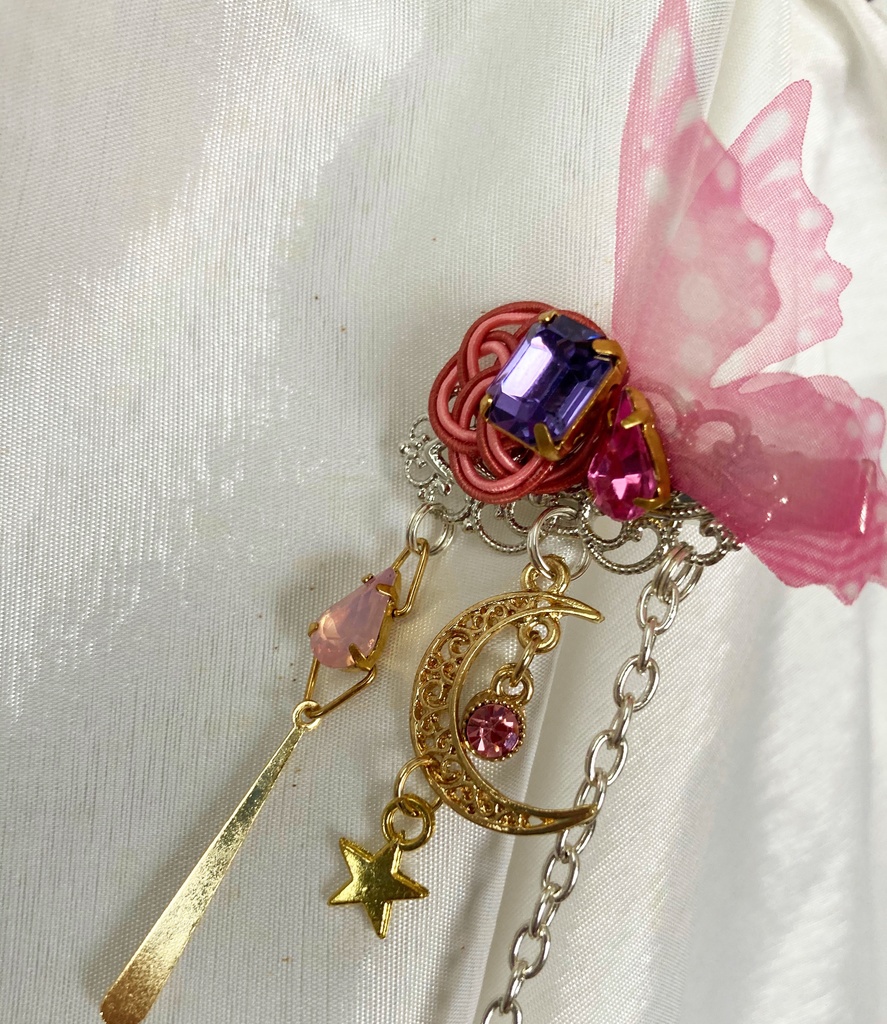 【葉月の髪飾り】no.26 紫水引