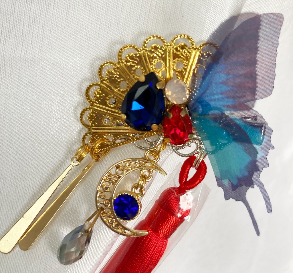 【葉月の髪飾り】no.33 金扇