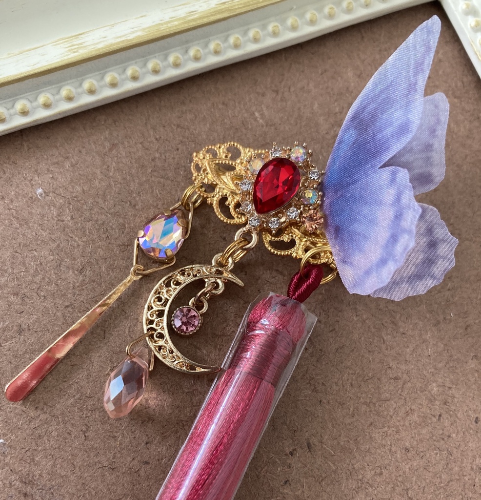 【長月の髪飾り】no39 紅×紫