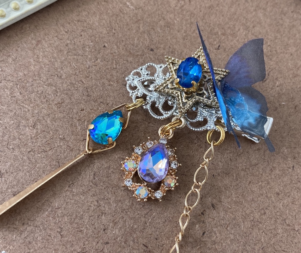 【長月の髪飾り】no.41 魔法少女 blue★ランクB