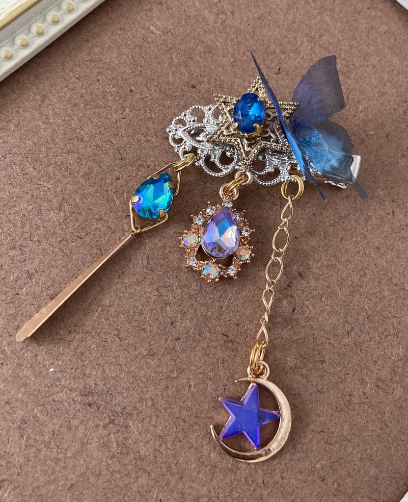 【長月の髪飾り】no.41 魔法少女 blue★ランクB