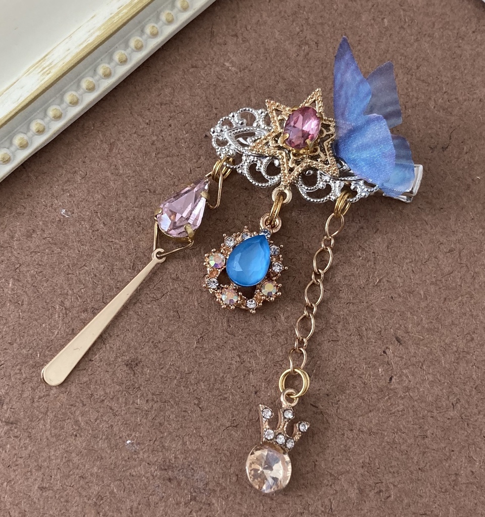 【長月の髪飾り】no.44 魔法少女blue×pink