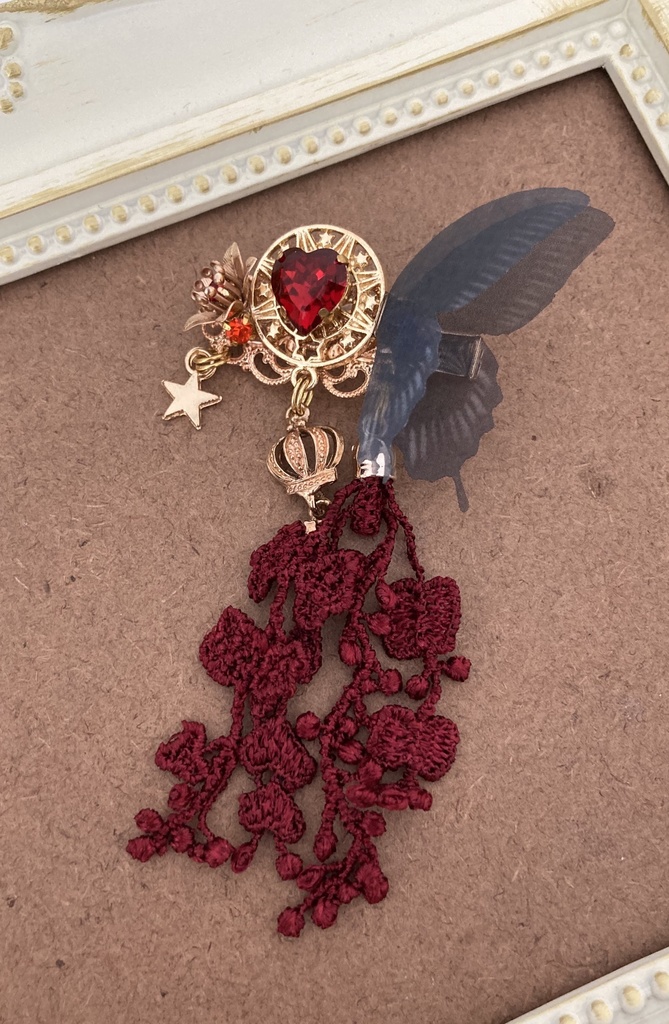 🎃【ハロウィンの髪飾り】no.47紅蝶々