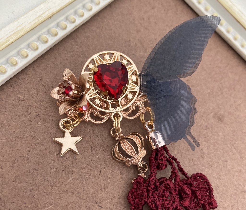 🎃【ハロウィンの髪飾り】no.47紅蝶々