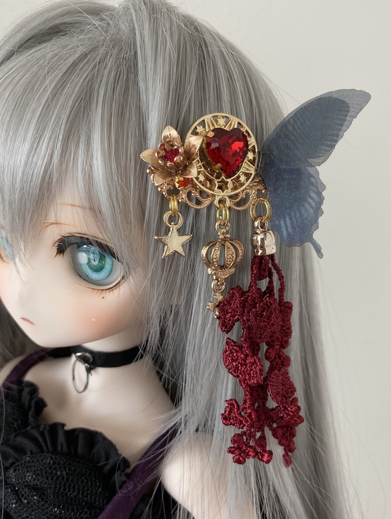 🎃【ハロウィンの髪飾り】no.47紅蝶々