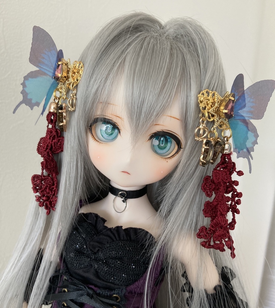 【ハロウィンの髪飾り】紅蝶々