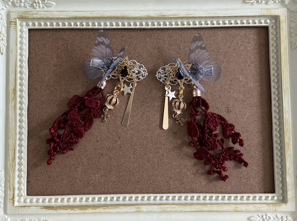 【宵闇の髪飾り】紅蝶々