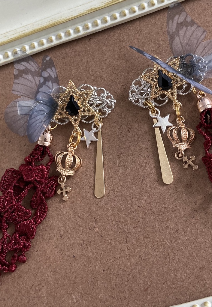 【宵闇の髪飾り】紅蝶々