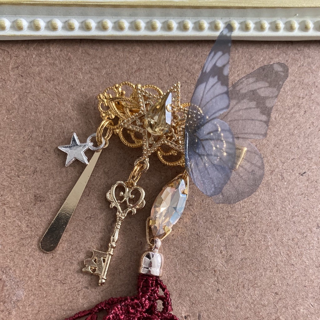 【宵闇の髪飾り】 no49 黒×金色