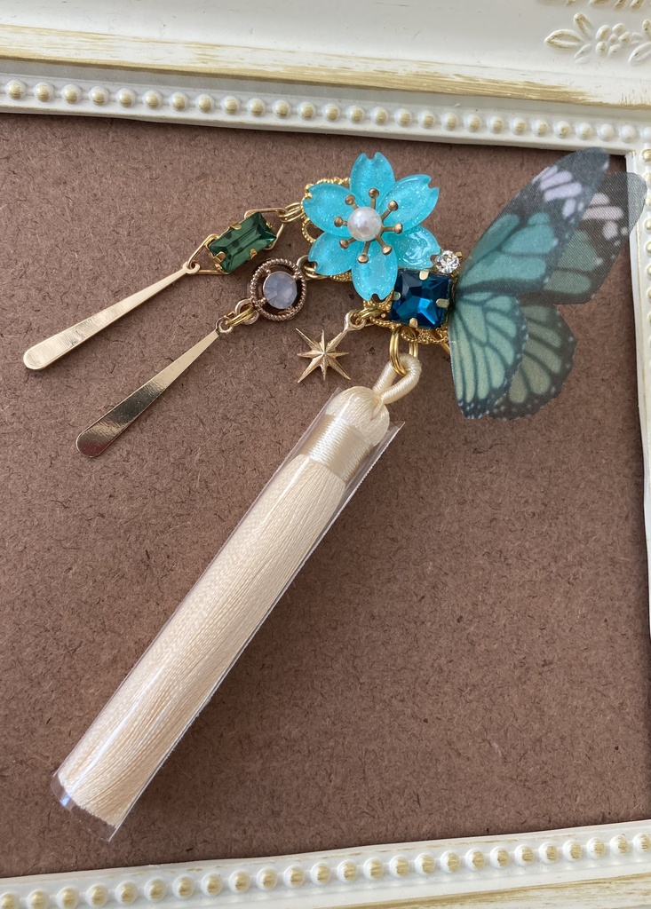 【 霜月の髪飾り 】no.58 水色