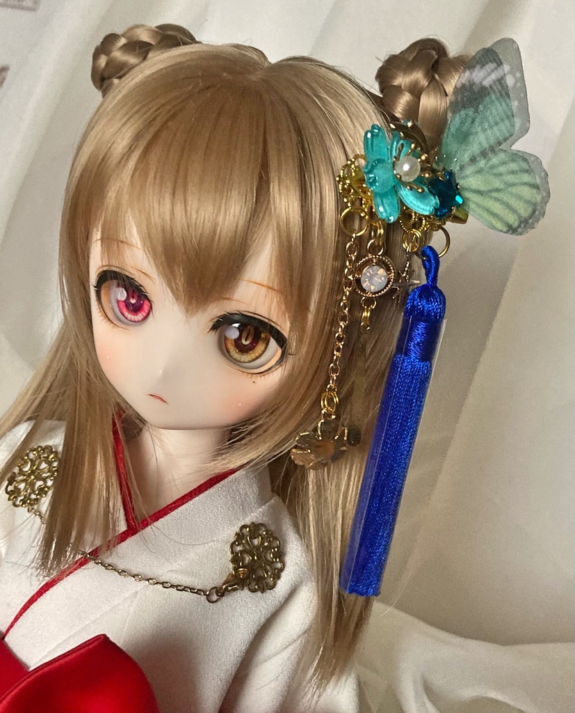 【睦月の髪飾り】no.65 蒼蝶