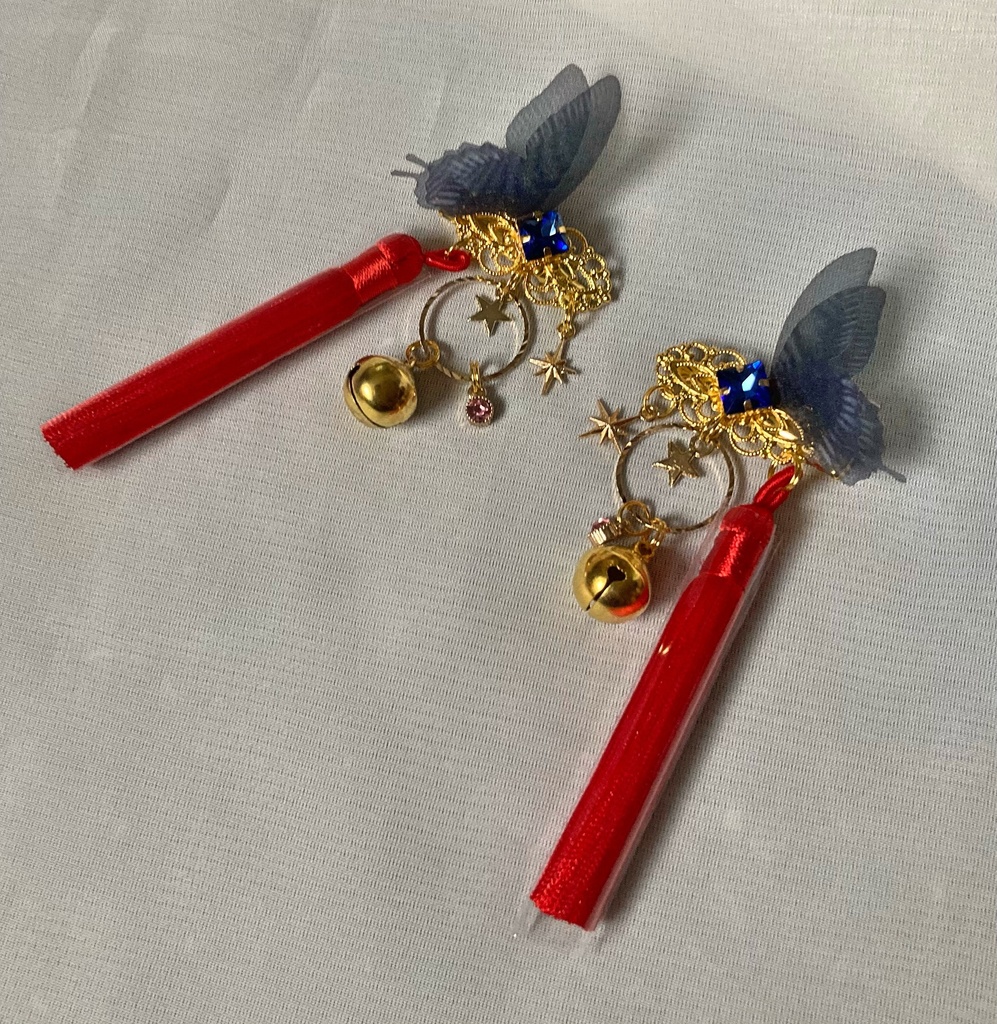 【睦月の髪飾り】no.68 黒紅