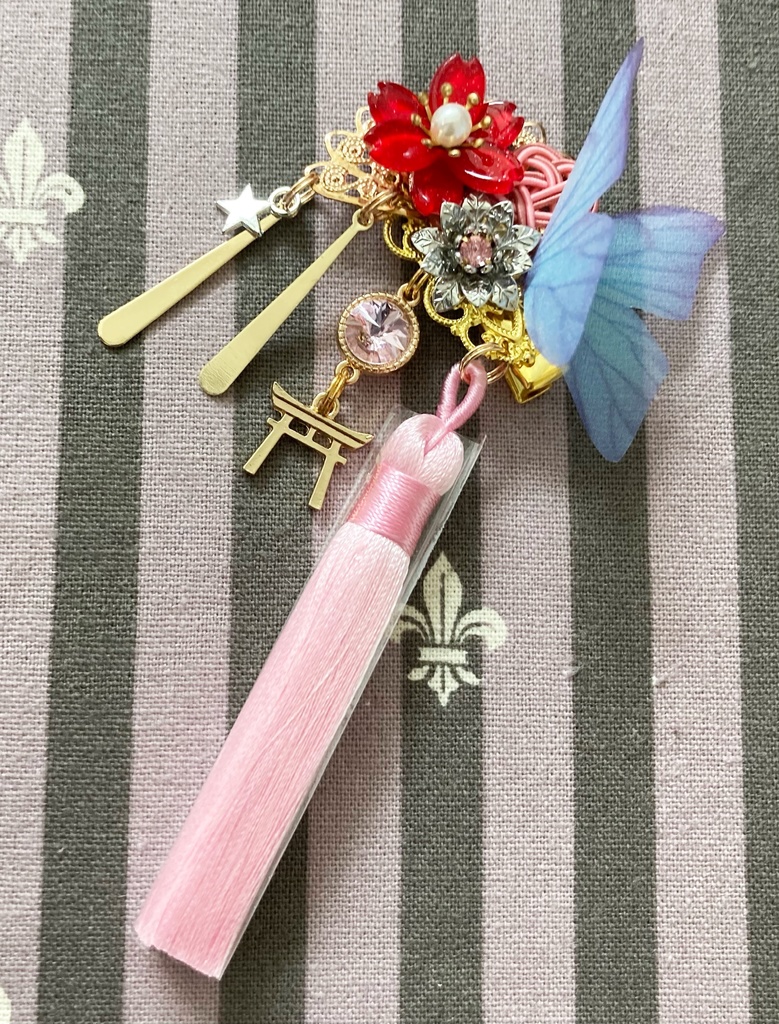 【春の髪飾り】銀花 桃色