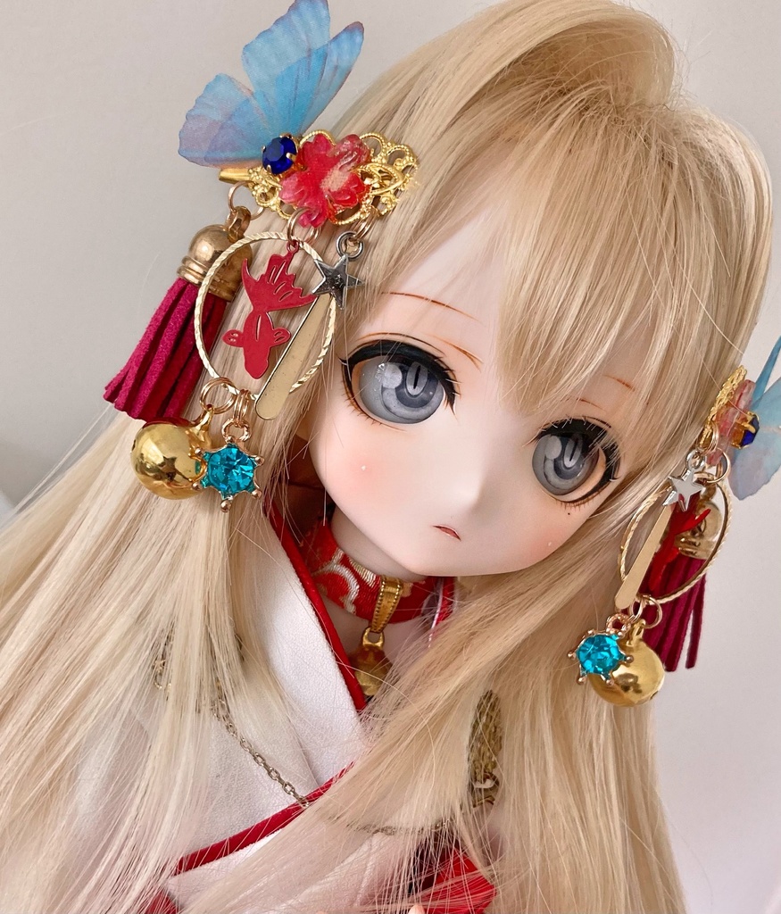 【夜長月の髪飾り】紅