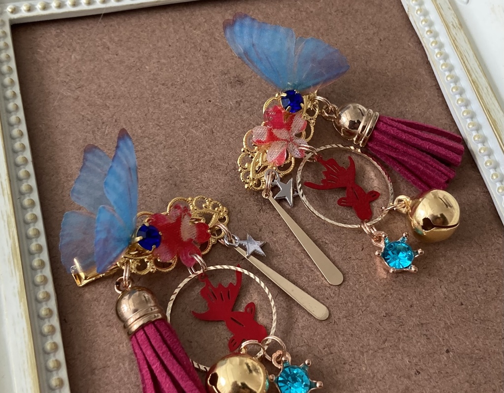 【夜長月の髪飾り】紅