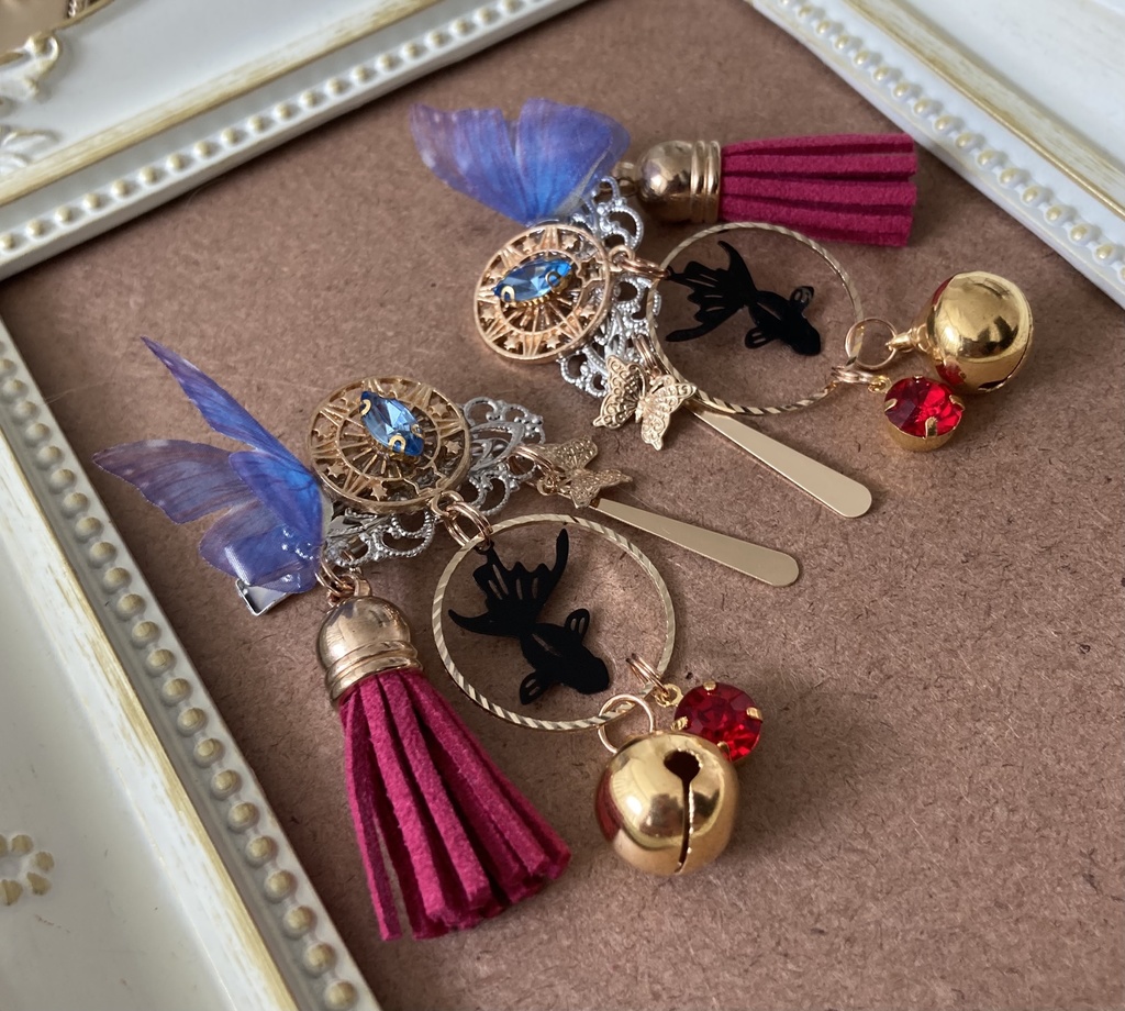 【夜長月の髪飾り】黒