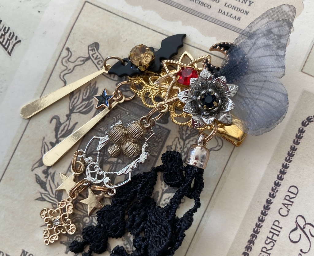 【ブラック×アリスの髪飾り】🦇ver.