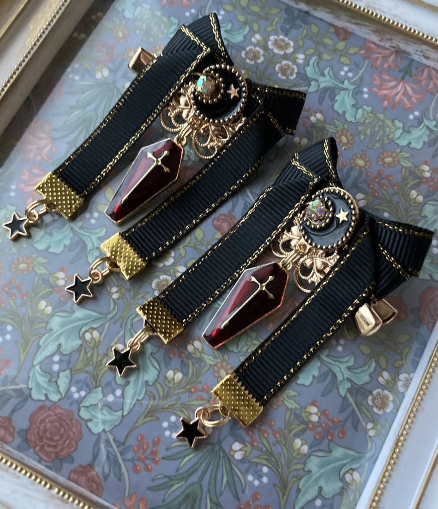 【リボン髪飾り】Gothic×BLACK