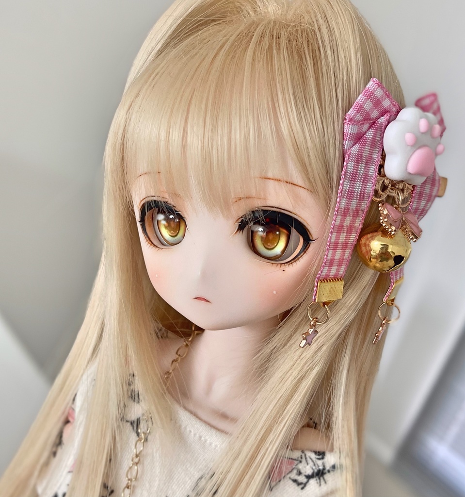 【リボン髪飾り🐈‍⬛】ぴんく×ピンクのお星さま