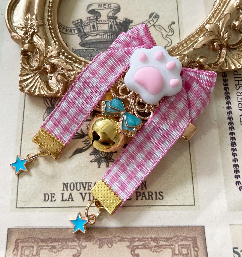 【リボン髪飾り🐈⬛】ぴんく×ブルーのお星さま