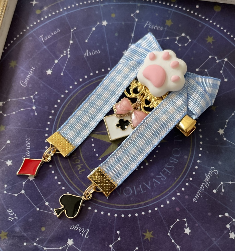 【リボン髪飾り】Alice×🐈⬛ ブルーver.