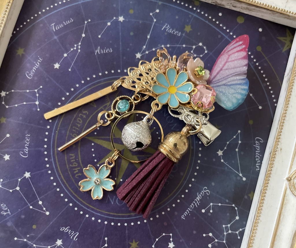 【文月の髪飾り】絢爛 青