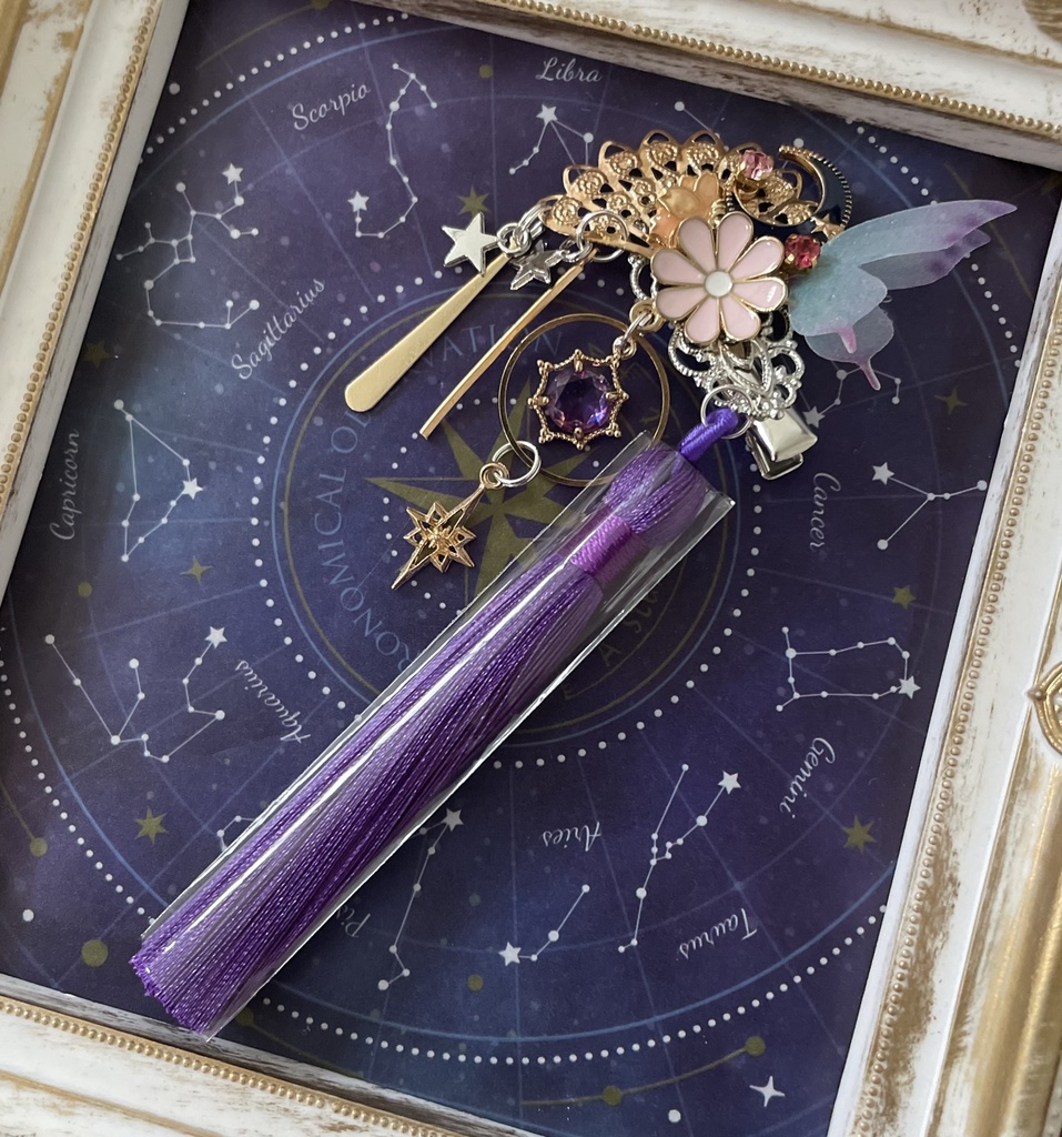 【和風髪飾り】 絢爛×紫