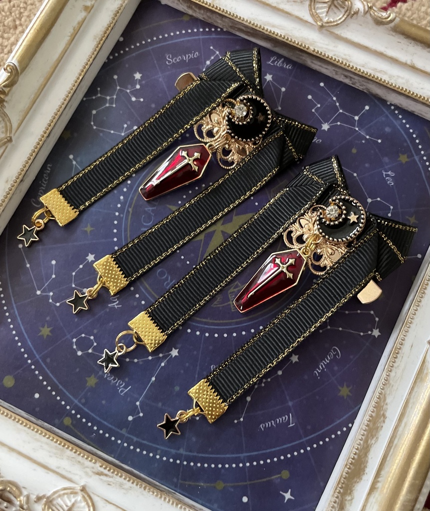 【リボン髪飾り】Gothic×BLACK