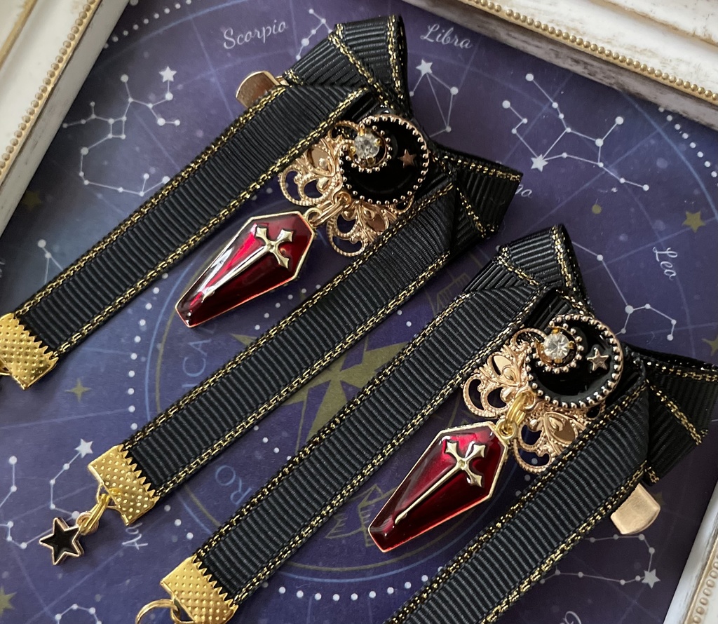 【リボン髪飾り】Gothic×BLACK