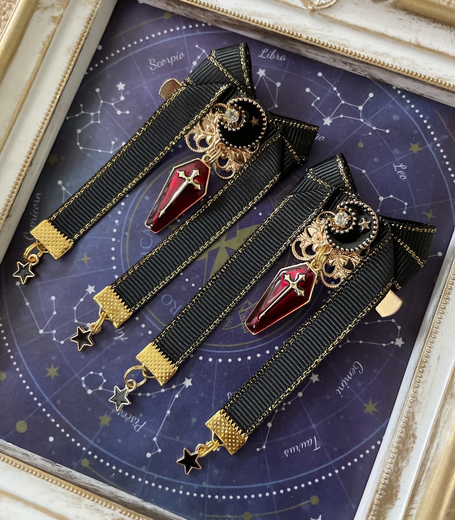 【リボン髪飾り】Gothic×BLACK