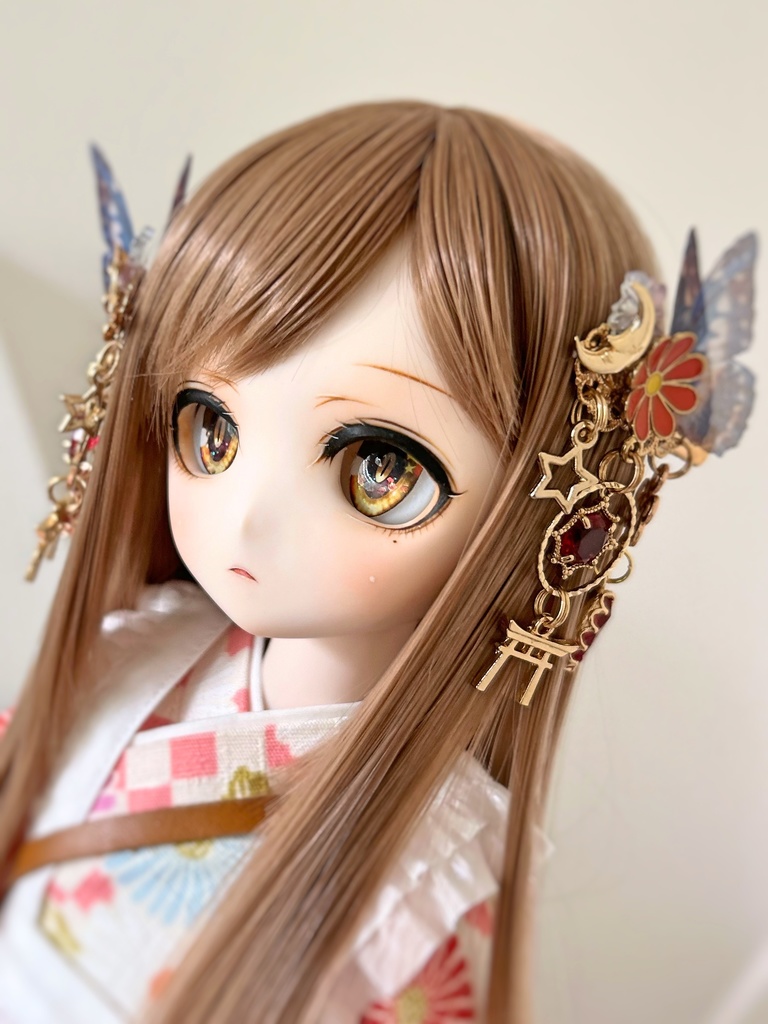 【 真紅×鳥居の和風髪飾り 】