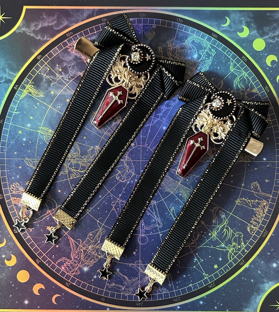 【リボン髪飾り】Gothic×BLACK Bランク品