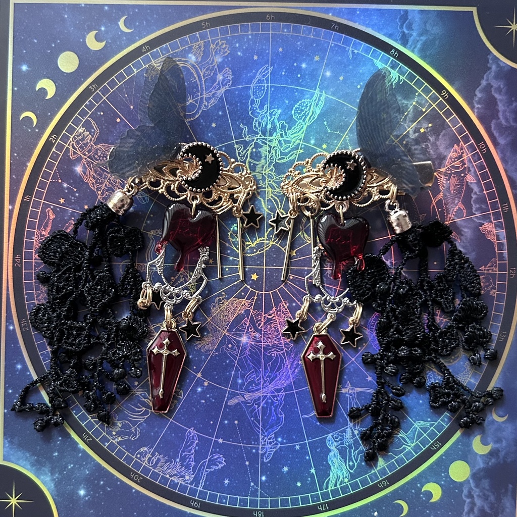 【リボン髪飾り】Baroque×Heart