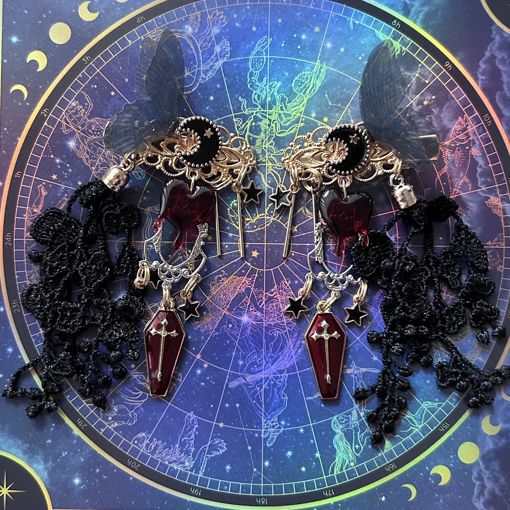 【リボン髪飾り】Baroque×Heart