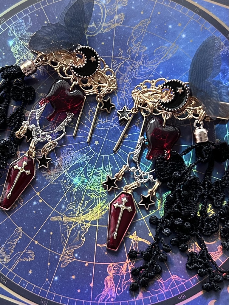 【リボン髪飾り】Baroque×Heart