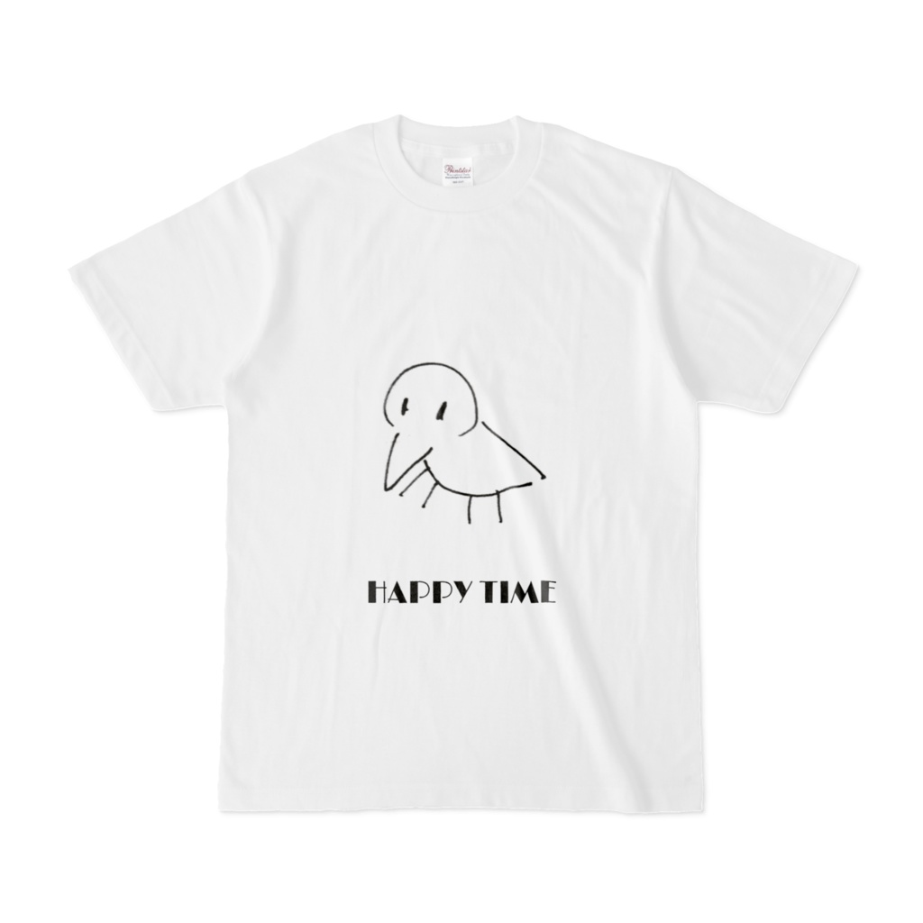 虚無どうぶつTシャツ ハッピータイムはと