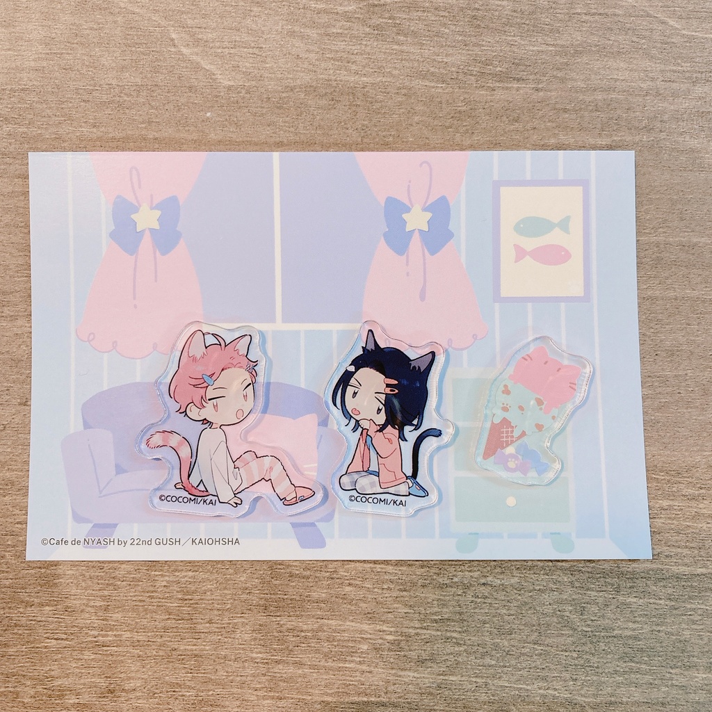 【Cafe de NYASH by 22nd GUSH】ランダム雑誌風クリアカード/アクリルフレークセット