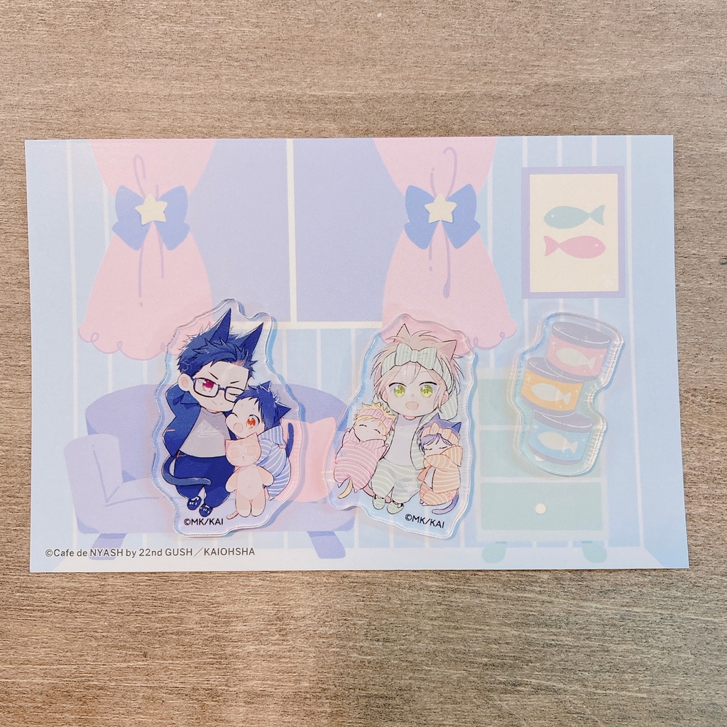 【Cafe de NYASH by 22nd GUSH】ランダム雑誌風クリアカード/アクリルフレークセット