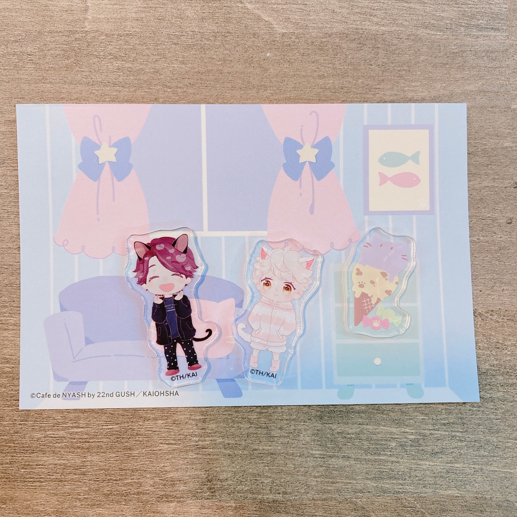 【Cafe de NYASH by 22nd GUSH】ランダム雑誌風クリアカード/アクリルフレークセット