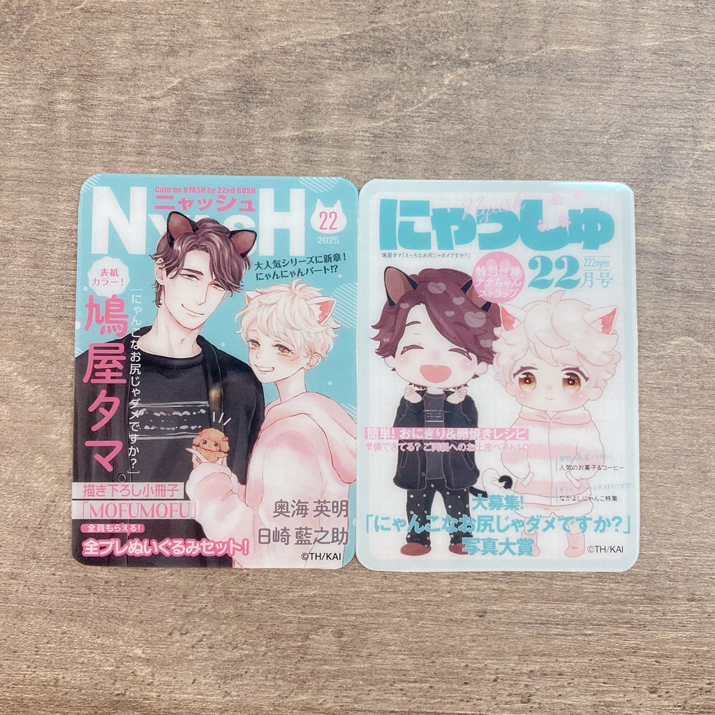 【Cafe de NYASH by 22nd GUSH】ランダム雑誌風クリアカード/アクリルフレークセット