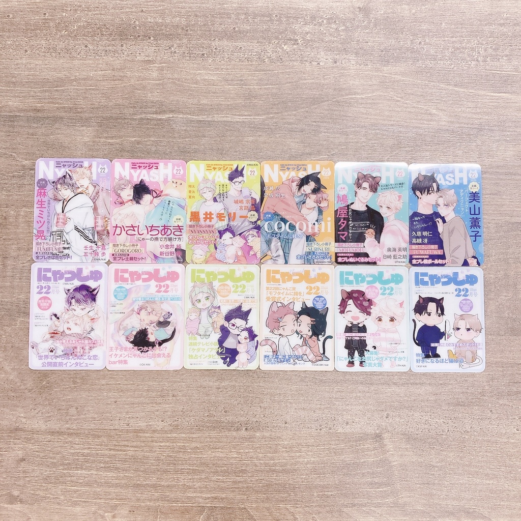 【Cafe de NYASH by 22nd GUSH】ランダム雑誌風クリアカード/アクリルフレークセット