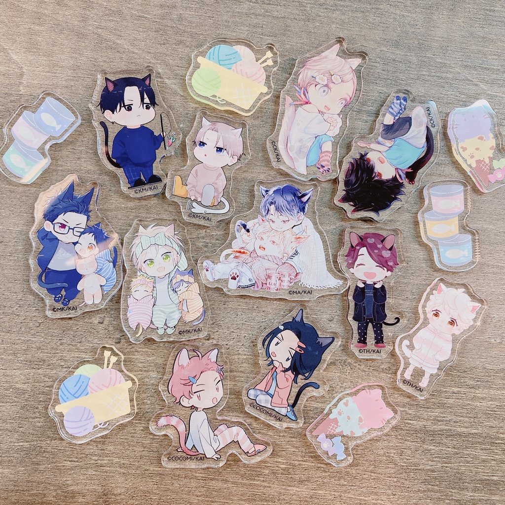 【Cafe de NYASH by 22nd GUSH】ランダム雑誌風クリアカード/アクリルフレークセット