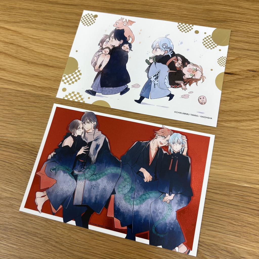 「鷹神様と憐れな生贄」「梟の王と悩める従者」箔仕様イラストカードセット