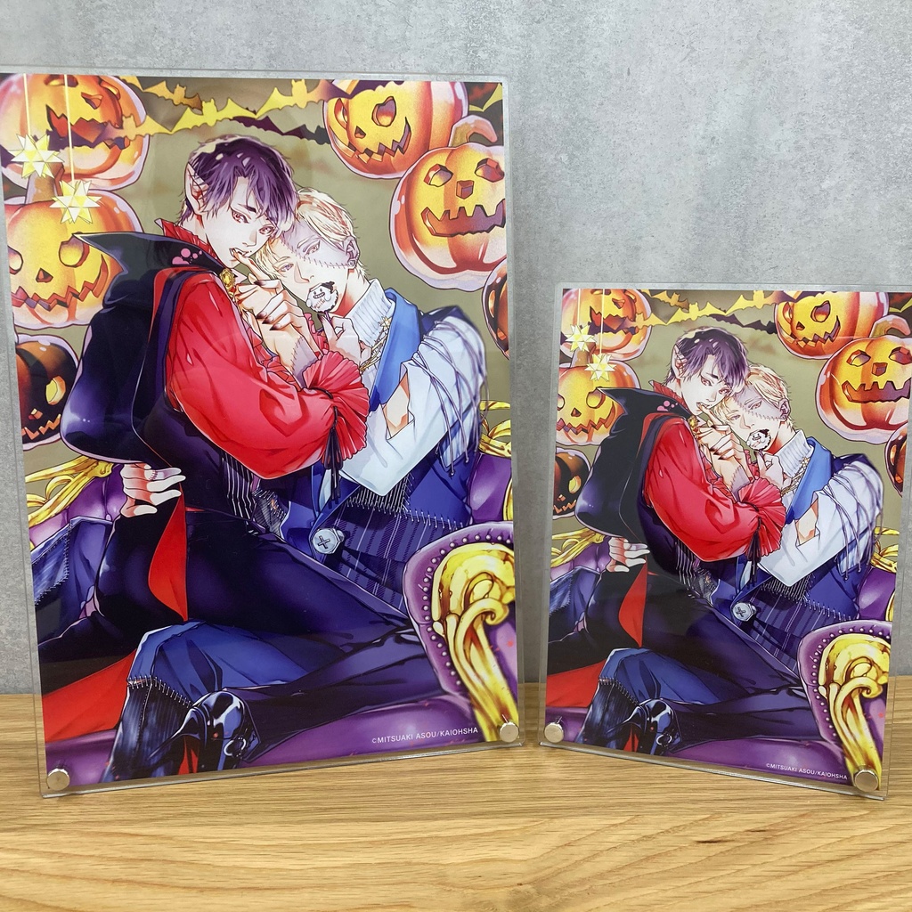 【GUSH22周年記念　表紙イラスト投票企画】アクリルプレート（描きおろし漫画ペーパー1種付）　麻生ミツ晃先生「世界でいちばん遠い恋」